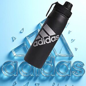 Adidas Matte Black Sports Bottle